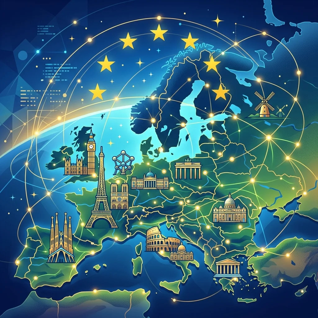 Illustration Internationales Netzwerk