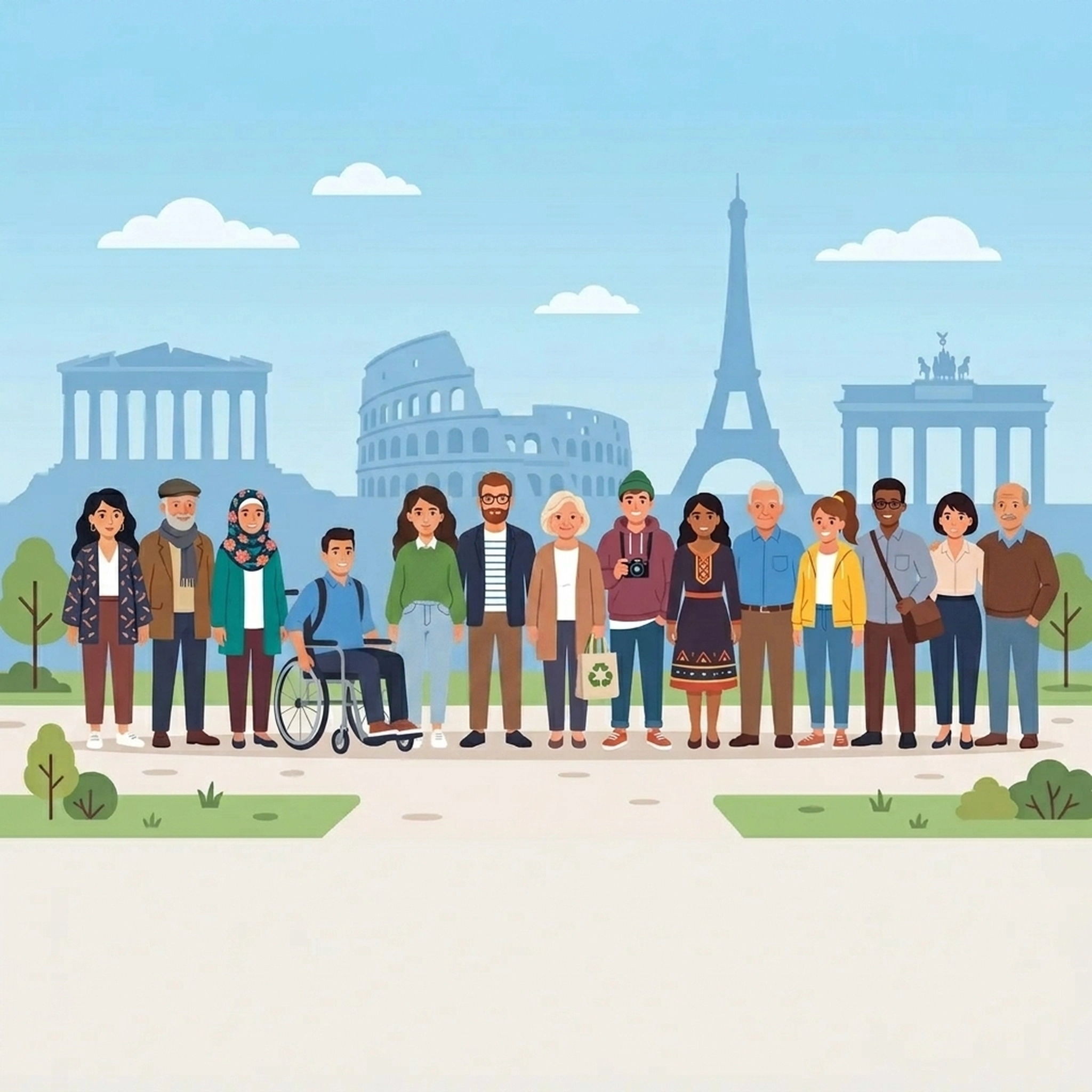 Illustration Gemeinsam für Europa (Inklusion)